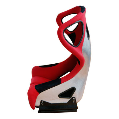 Fiberglass Bucket Seat Safety Restraint Integration Czerwone i czarne siedzenia wyścigowe