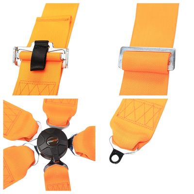 EDDYSTAR Nylon Drift Car Racing Seat Belt Orange Color 5-punktowy pas bezpieczeństwa
